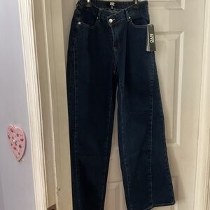 Madden Women's Wide Leg Dark Blue Jeans